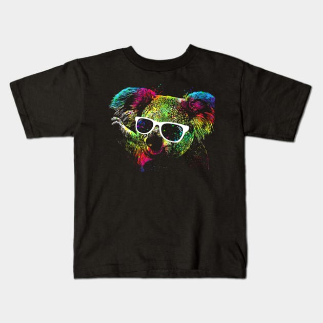 Technicolor Koala Kids T-Shirt by clingcling